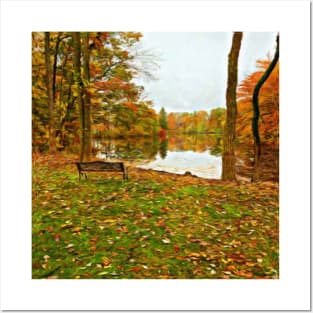 A Dreamer's Pond in Autumn Posters and Art